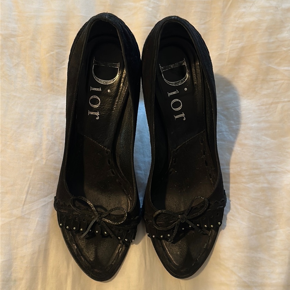 Dior size 38 heels. Black